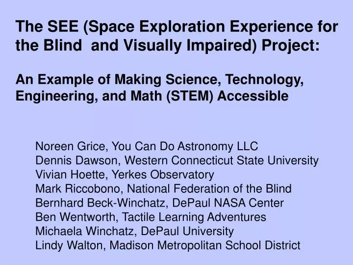 Assistive Technologies for the Visually Impaired — Walturn