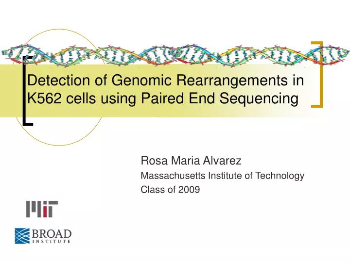 detection of genomic rearrangements in k562 cells using paired end sequencing