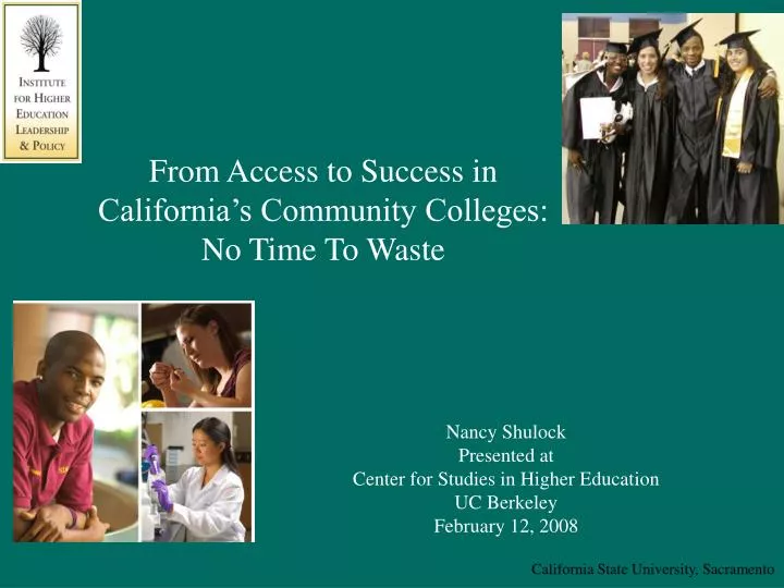 from access to success in california s community colleges no time to waste