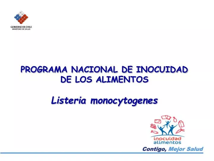 programa nacional de inocuidad de los alimentos listeria monocytogenes