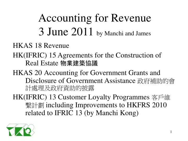 accounting for revenue 3 june 2011 by manchi and james