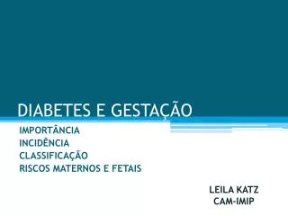 diabetes e gesta o