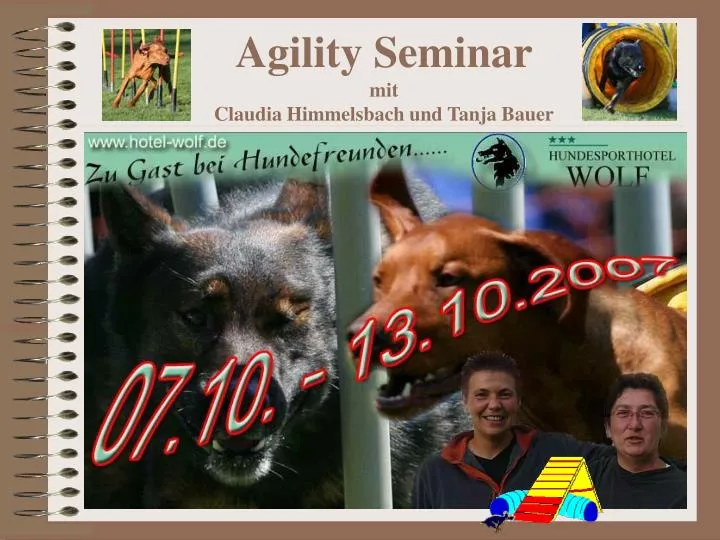 agility seminar mit claudia himmelsbach und tanja bauer
