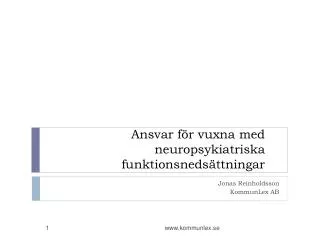 ansvar f r vuxna med neuropsykiatriska funktionsneds ttningar