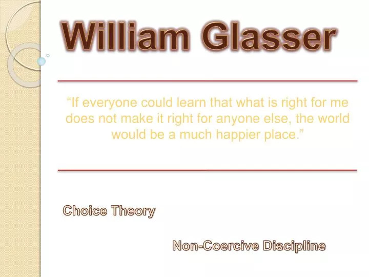 william glasser