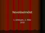 Neveléselmélet - slide 1