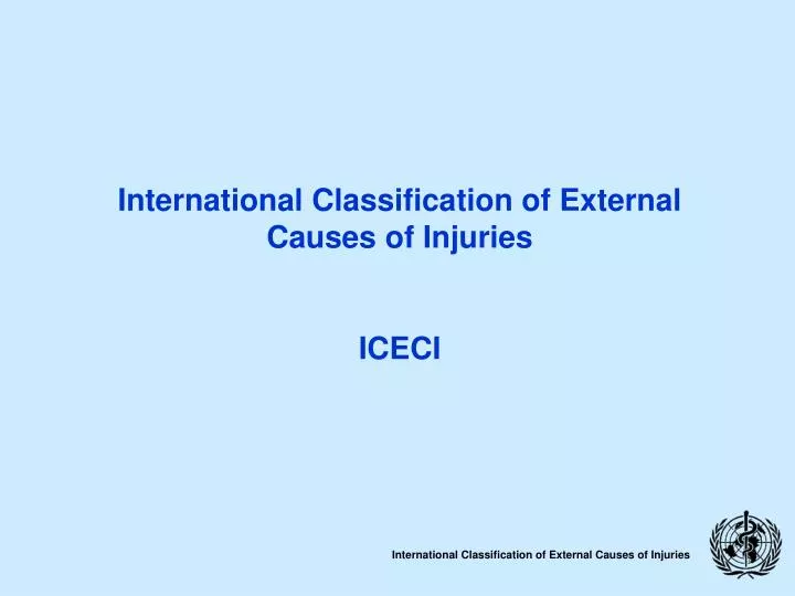 international classification of external causes of injuries iceci