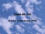 Clean Air Act - slide 1