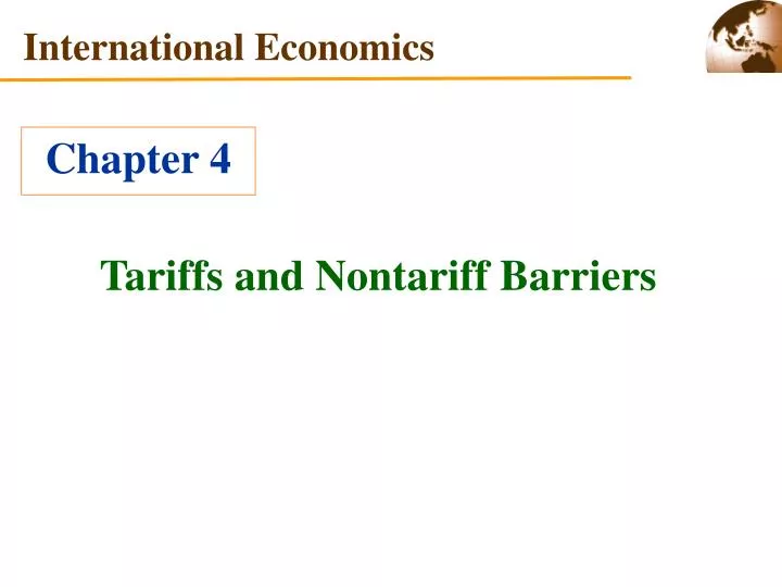 tariffs and nontariff barriers