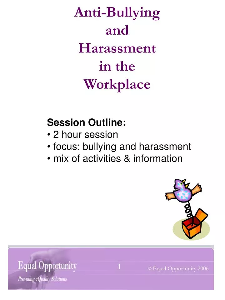 anti bullying and harassment in the workplace