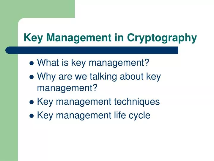 key management in cryptography