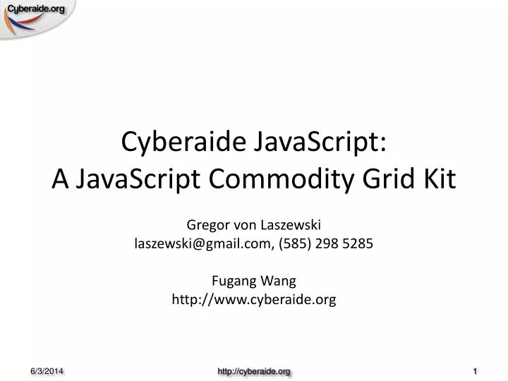 cyberaide javascript a javascript commodity grid kit