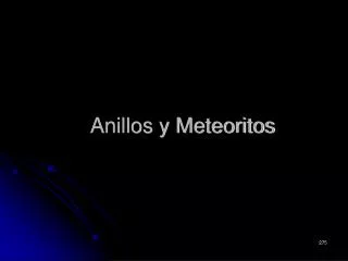 Anillos y Meteoritos