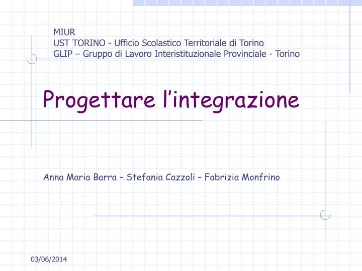 progettare l integrazione