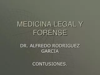 medicina legal y forense