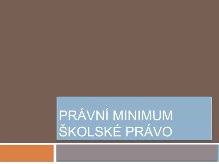 pr vn minimum kolsk pr vo