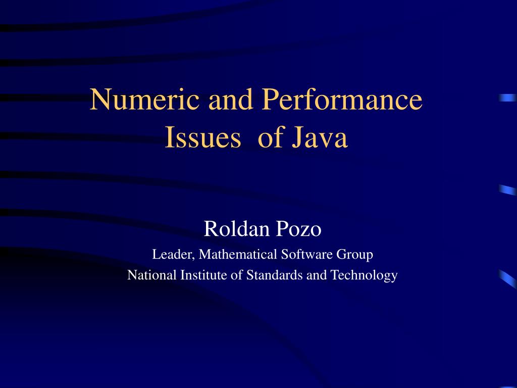 PPT - Numeric and Performance Issues of Java PowerPoint Presentation ...