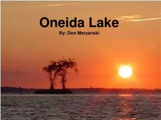 Oneida Lake By: Don Maryanski