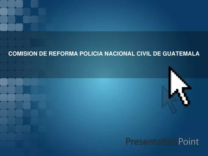 comision de reforma policia nacional civil de guatemala