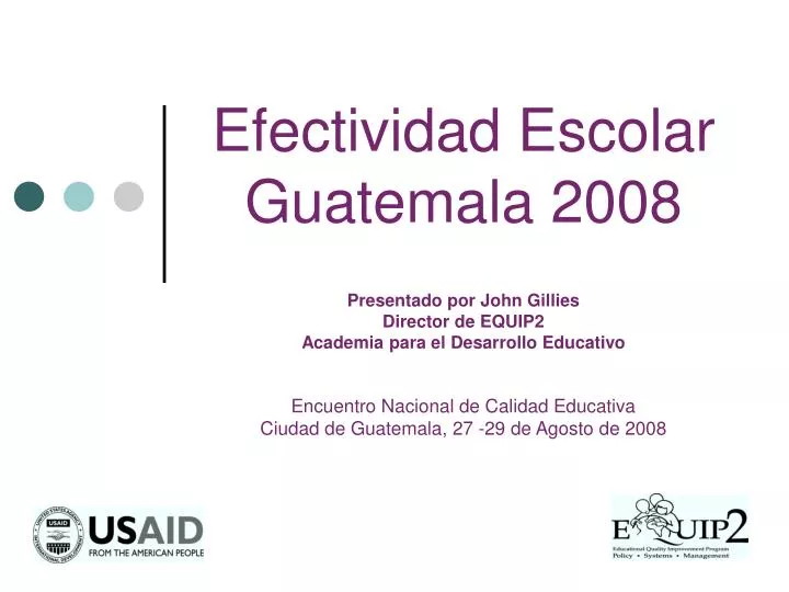 efectividad escolar guatemala 2008