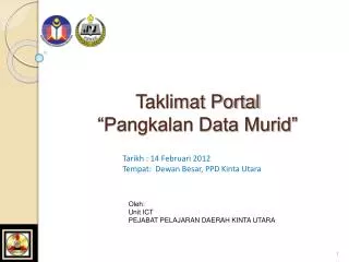 Taklimat Portal “Pangkalan Data Murid”