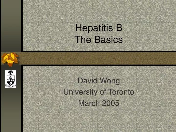 hepatitis b the basics