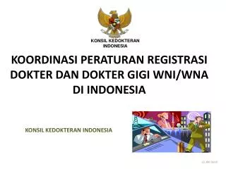 KOORDINASI PERATURAN REGISTRASI DOKTER DAN DOKTER GIGI WNI/WNA DI INDONESIA