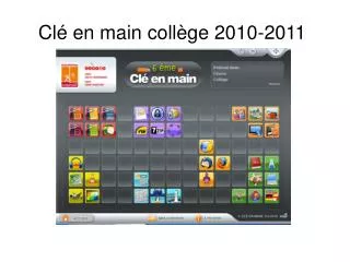Clé en main collège 2010-2011