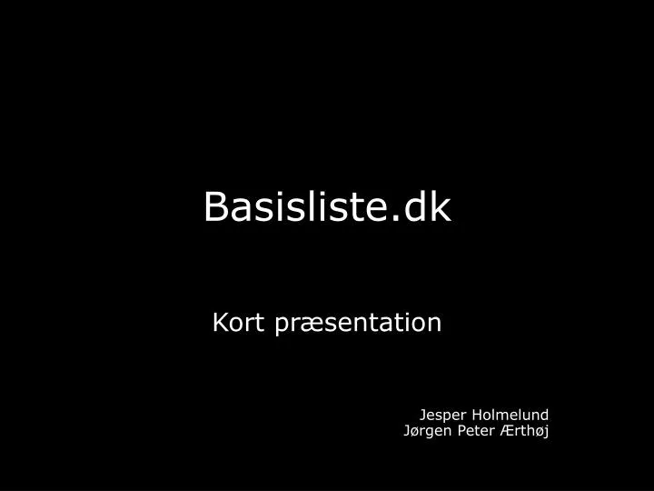 basisliste dk