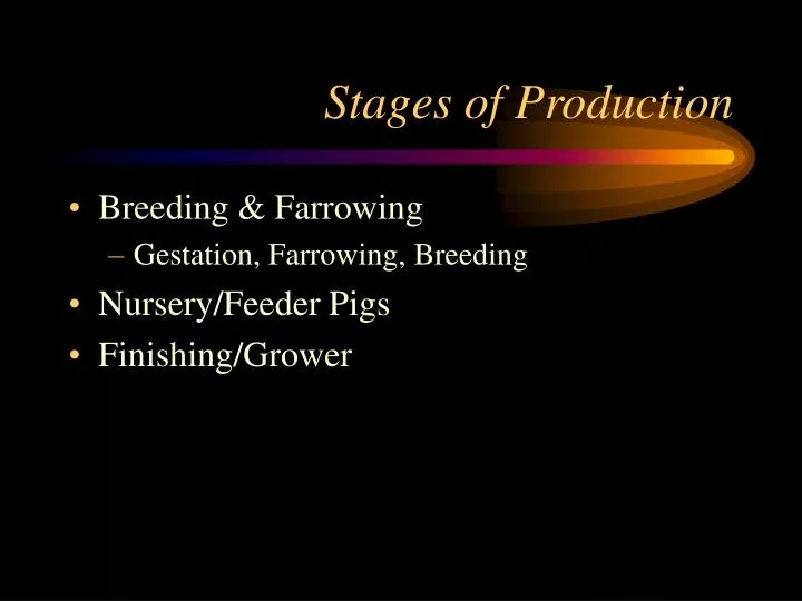 stages of production