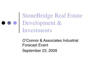 StoneBridge Real Estate Development &amp; Investments