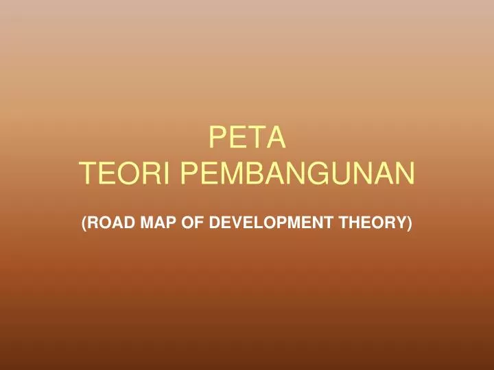 peta teori pembangunan