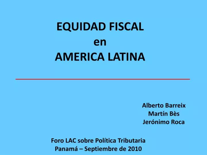 equidad fiscal en america latina
