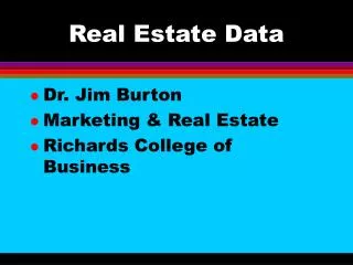 Real Estate Data