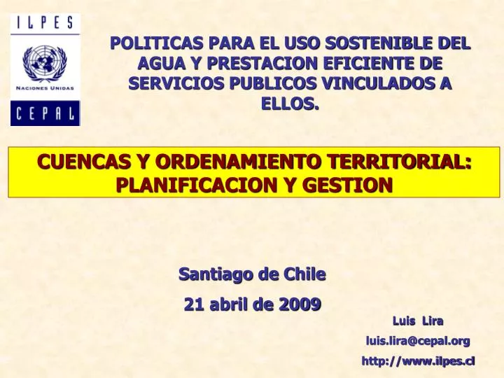 cuencas y ordenamiento territorial planificacion y gestion