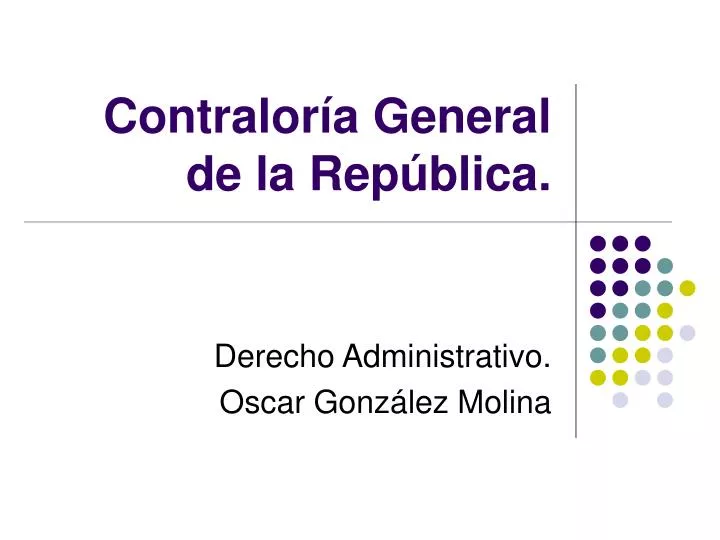 contralor a general de la rep blica