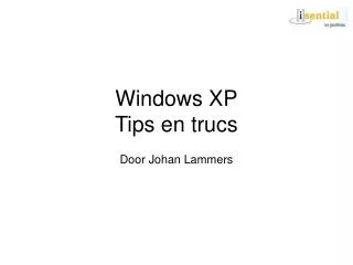 Windows XP Tips en trucs