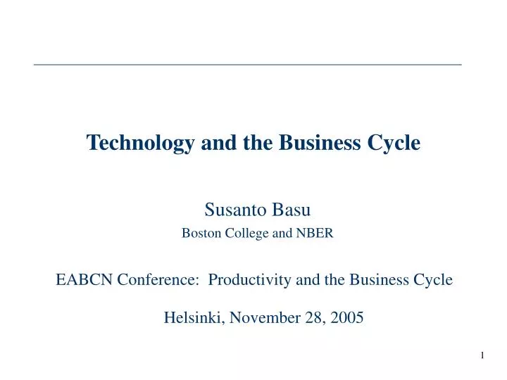 technology and the business cycle