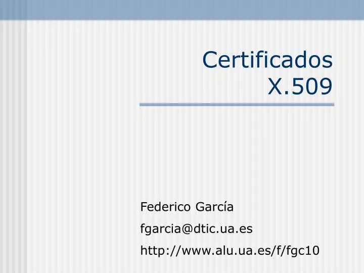 certificados x 509