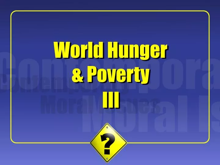 world hunger poverty