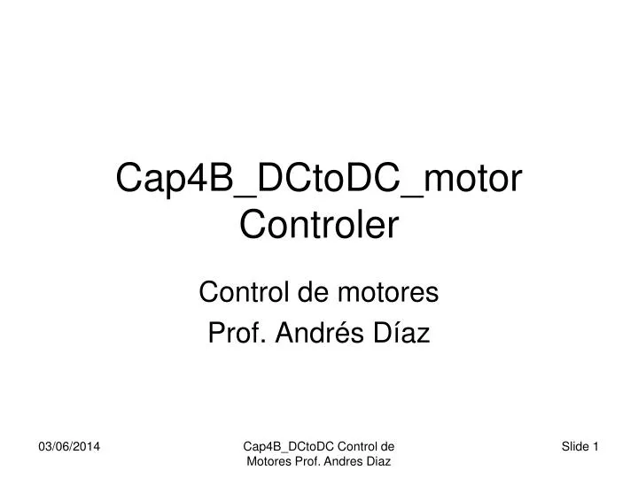 cap4b dctodc motor controler