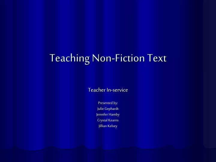 teaching non fiction text