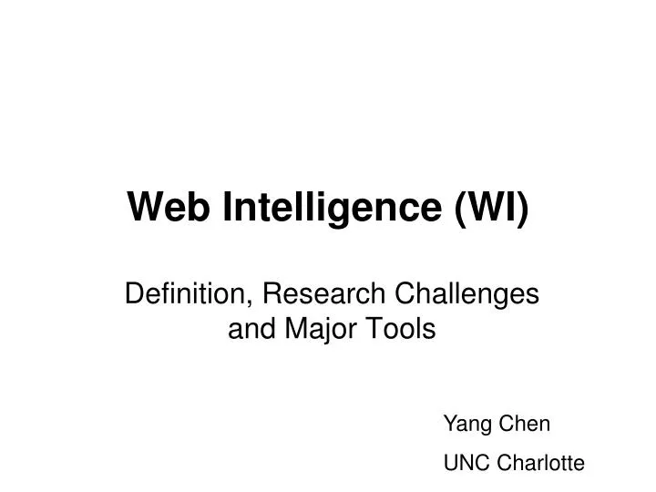 web intelligence wi