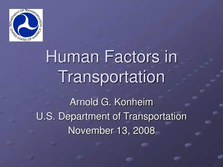 human factors in transportation