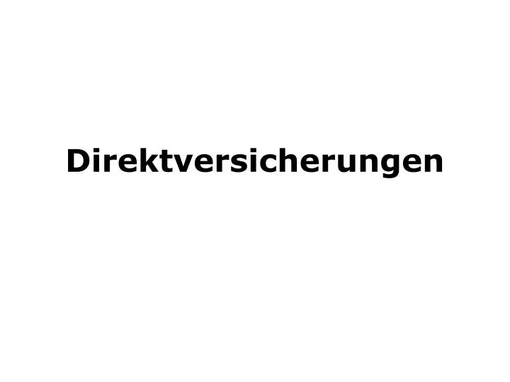 direktversicherungen