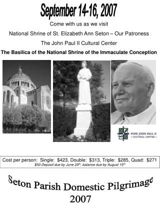Seton Parish Domestic Pilgrimage 2007