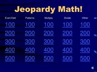 Jeopardy Math!