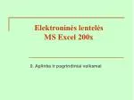 E lektroninės lentelės MS Excel 200x - slide 1