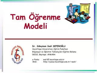 tam renme modeli