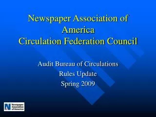 Newspaper Association of America Circulation Federation Council